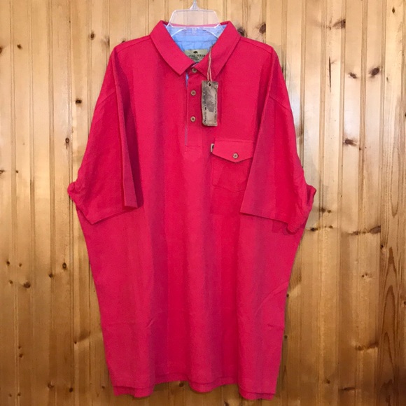 Buffalo Jackson Other - NWT Buffalo Jackson Red Fuchsia Cotton Polo Shirt